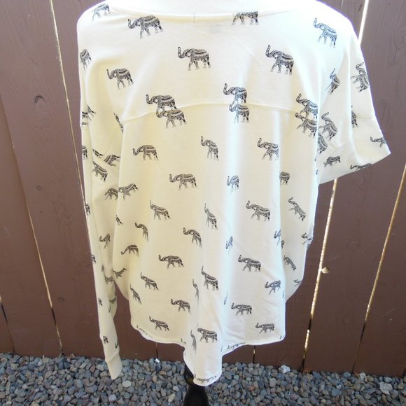 Elephant Crop top sweat shirt - Picture 4 of 6